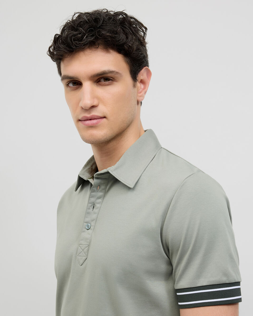 Stripe Travel Polo, Sage, hi-res